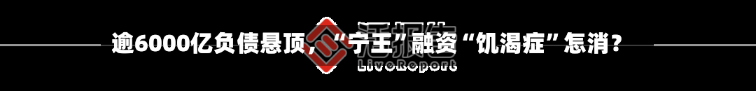 逾6000亿负债悬顶	，“宁王”融资“饥渴症”怎消？-第2张图片