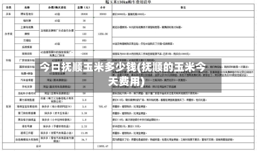 今日抚顺玉米多少钱(抚顺的玉米今天费用)-第3张图片
