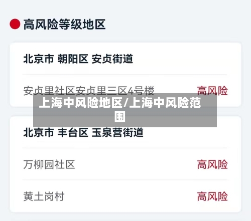 上海中风险地区/上海中风险范围-第3张图片