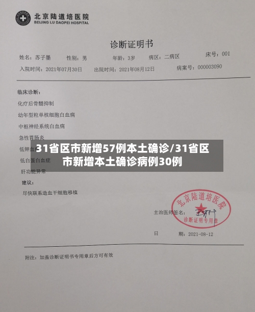 31省区市新增57例本土确诊/31省区市新增本土确诊病例30例-第1张图片