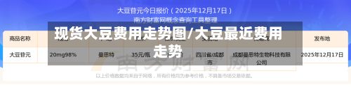 现货大豆费用走势图/大豆最近费用走势-第2张图片